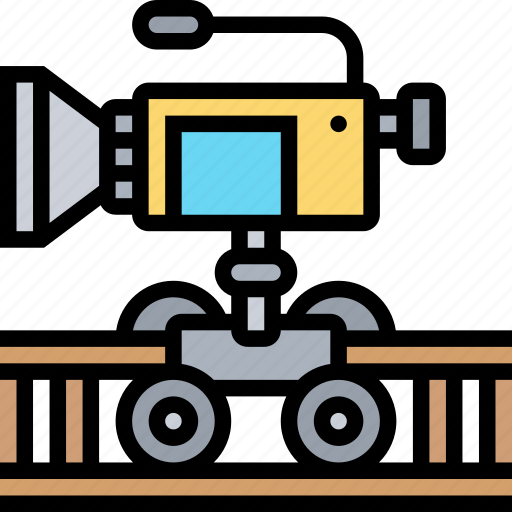 Camera, dolly, track, rail, production icon - Download on Iconfinder