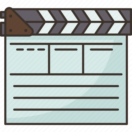 Slate, cut, scenes, cinema, action icon - Download on Iconfinder