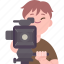 cameraman, broadcast, production, record, photography