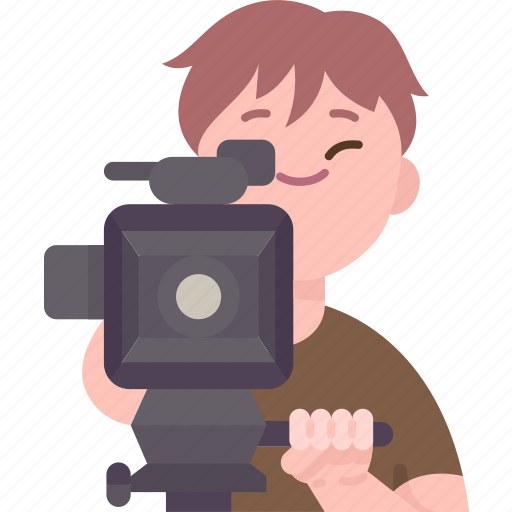 Cameraman, broadcast, production, record, photography icon - Download on Iconfinder