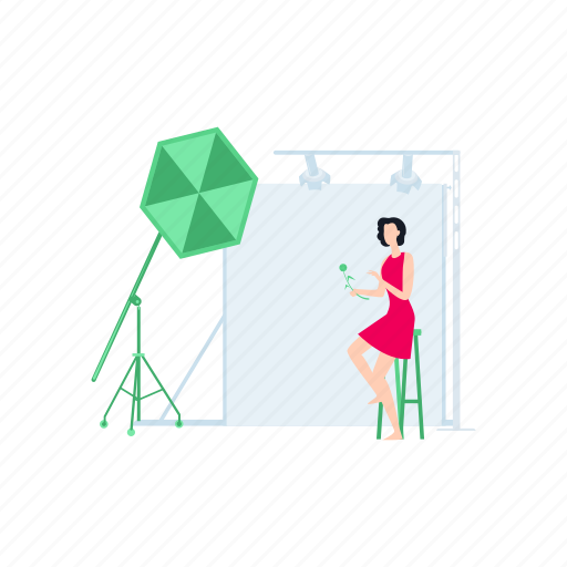Girl, actor, shooting, film, scenes icon - Download on Iconfinder