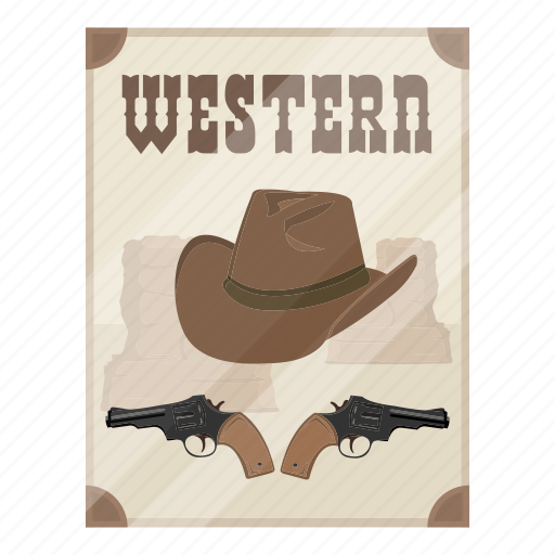 Ad, advertisement, film, movie poster, poster, western icon - Download on Iconfinder