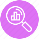 analytics, finance, find, magnifier, search, transactions, view