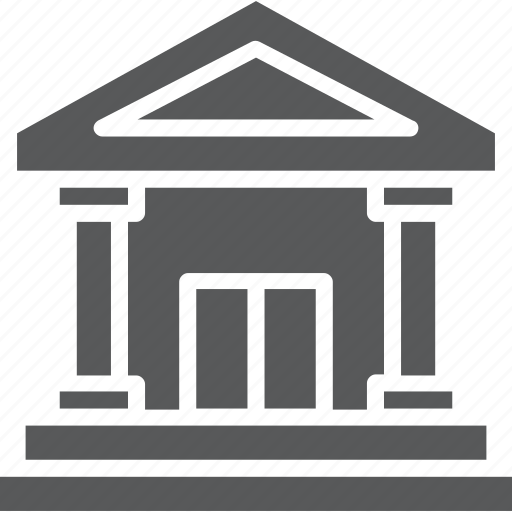 Bank, building, columns building, court, real estate icon - Download on Iconfinder