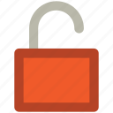 lock, open padlock, password, privacy, protection, security, unlock