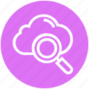 business, cloud, finance, find, magnifier, searching, view