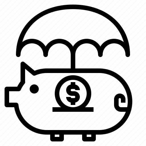 Business, finance, piggy, umbrella icon - Download on Iconfinder