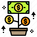 coin, growth, money, plant
