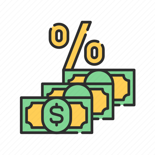 Benefit, cash, currency, dividend, finance, money, percent icon - Download on Iconfinder