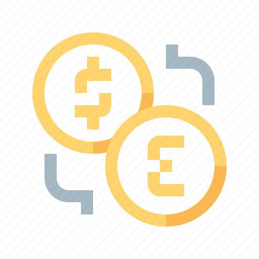Arrow, coin, currency, dollar, euro, finance, money icon - Download on Iconfinder