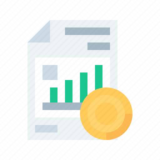 Business, chart, coin, document, finance, money, report icon - Download on Iconfinder
