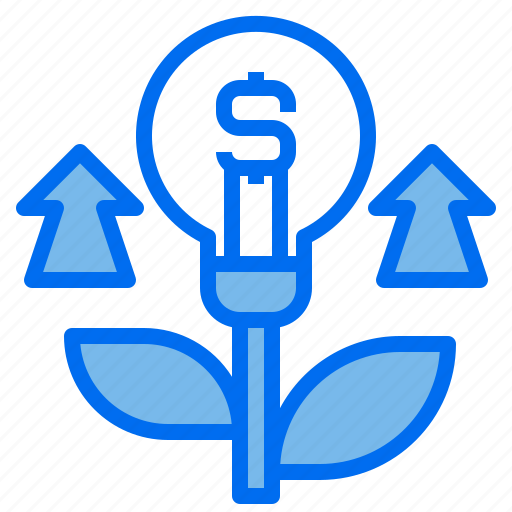 Money, bulb, arrows, growth, up, business, finance icon - Download on Iconfinder