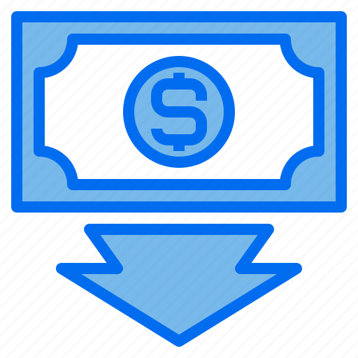 Money, arrow, currency, down, business, finance icon - Download on Iconfinder
