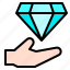 hand, diamond, finance 