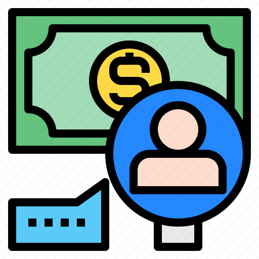 Finance, user, bubble, chat, find, speech, money icon - Download on Iconfinder