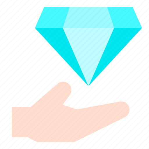 Diamond, finance, hand icon - Download on Iconfinder