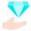 diamond, finance, hand 