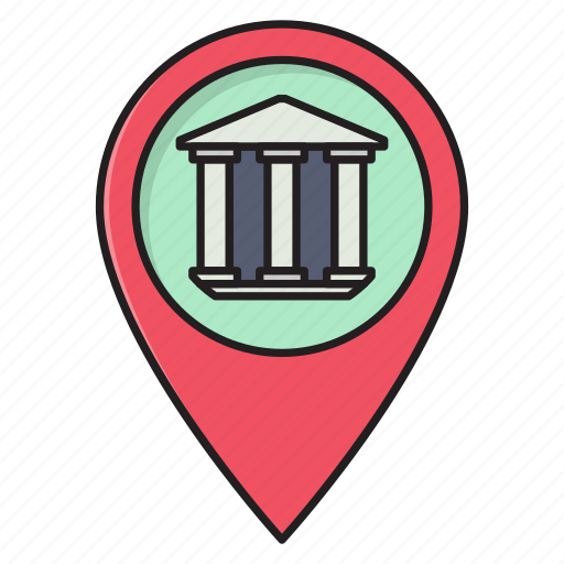 Map, location, bank, building, finance icon - Download on Iconfinder