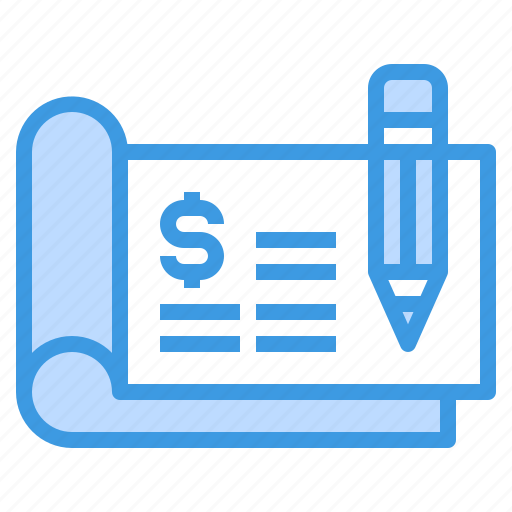 Check, finance, pen, cheque, sign icon - Download on Iconfinder