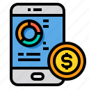 mobile, phone, money, stats, currency, finance