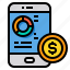 mobile, phone, money, stats, currency, finance 
