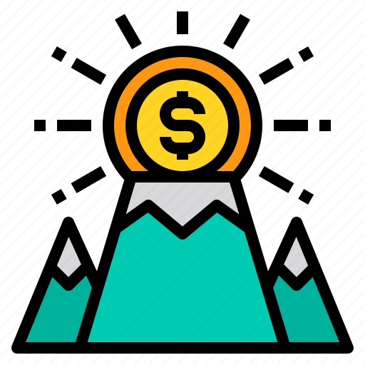 Finance, mountain, success, money, business icon - Download on Iconfinder