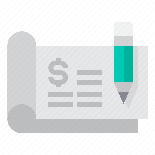 Sign, check, cheque, pen, finance icon - Download on Iconfinder