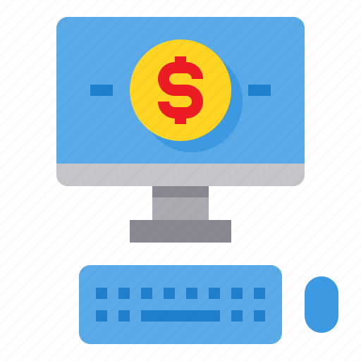 Dollar, money, online, banking, computer icon - Download on Iconfinder