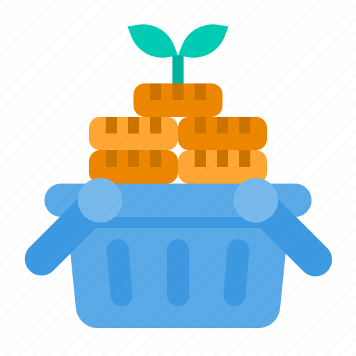 Shopping, finance, basket, money, growth icon - Download on Iconfinder