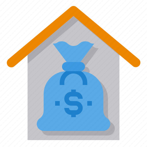 Estate, real, mortgage, money, bag, monney, property icon - Download on Iconfinder