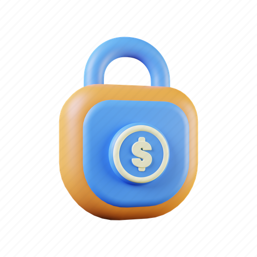 Money, lock, dollar, secure, key, protection, security 3D illustration - Download on Iconfinder