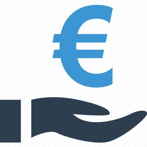 Euro, good, growing, hand, money, sign icon - Download on Iconfinder