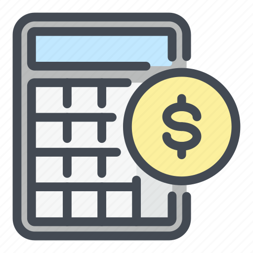 Calculator, accounting, calculation, money, dollar, coin, tax icon - Download on Iconfinder