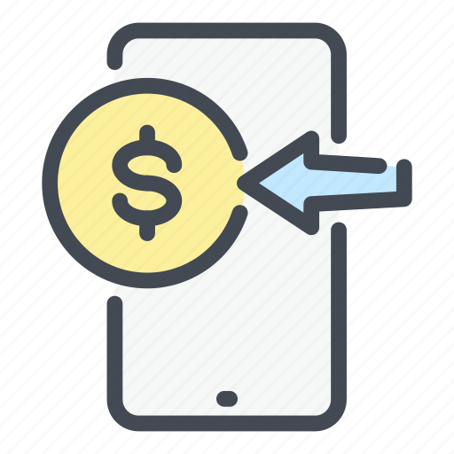 Money, receive, arrow, mobile, phone, transfer, finance icon - Download on Iconfinder