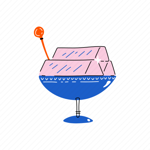 Golden, ice, cream, ice cream, food, cone, restaurant illustration - Download on Iconfinder
