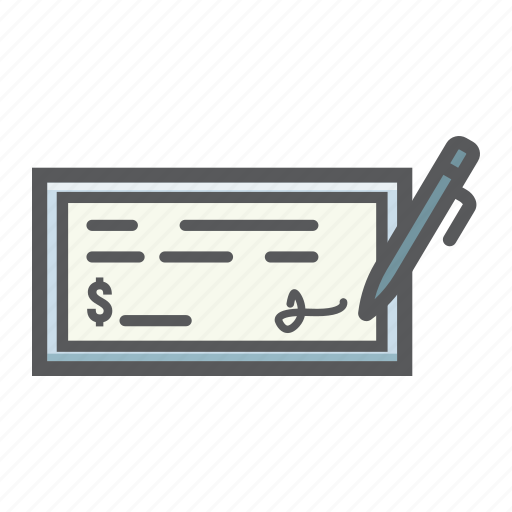 Bank, banking, business, check, cheque, finance, pen icon - Download on Iconfinder