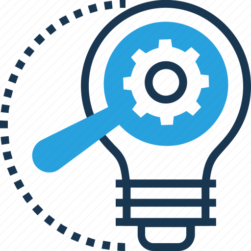 Bulb, cogwheel, idea, idea develop, marketing idea icon - Download on Iconfinder