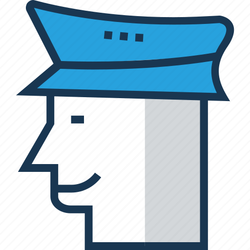 Avatar, police hat, policeman head, security guard, security hat icon - Download on Iconfinder