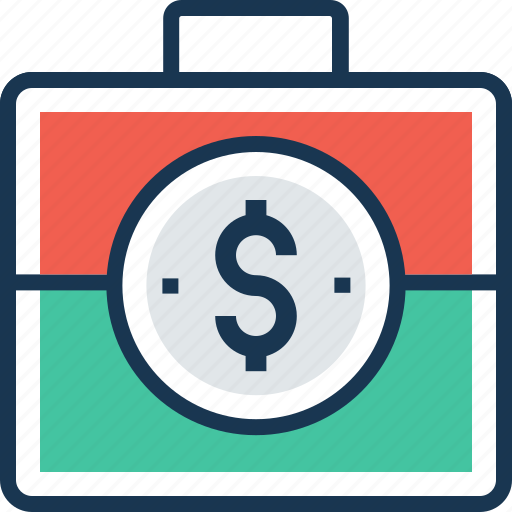 Bag, briefcase, case, dollar bag, money case icon - Download on Iconfinder