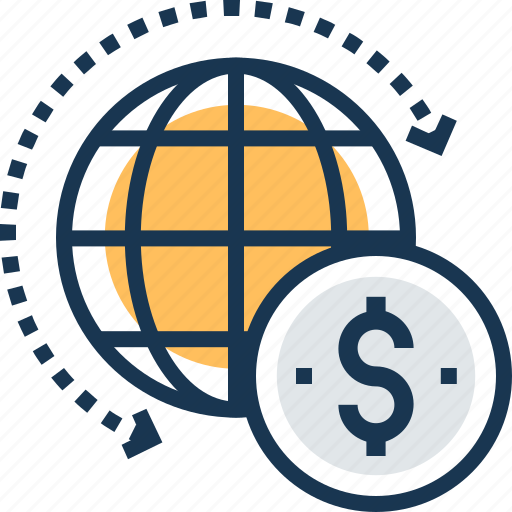 Dollar, global business, global finance, globe, worldwide icon - Download on Iconfinder