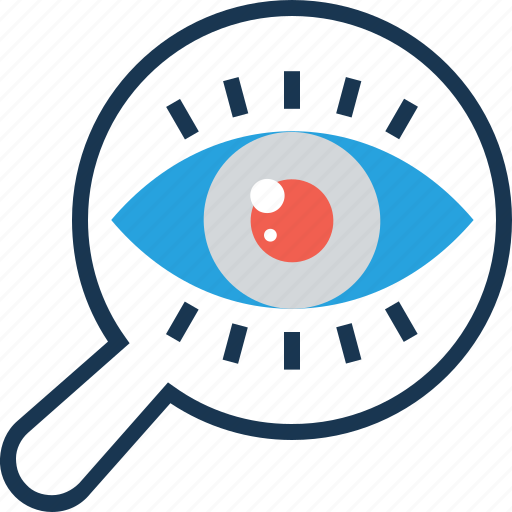 Magnifier, observation, search, strategic vision, vision icon - Download on Iconfinder