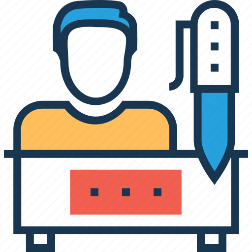 Accountant, office work, pen, pencil, work icon - Download on Iconfinder
