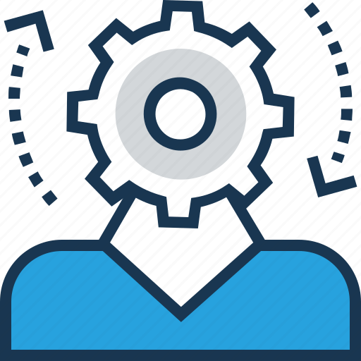 Account setting, cog, cogwheel, man, manager icon - Download on Iconfinder