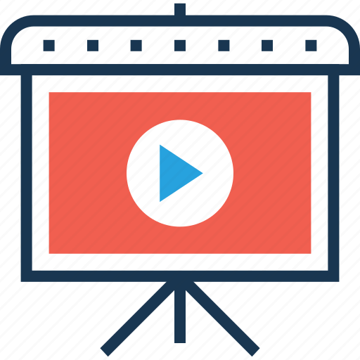 Lecture, presentation, projection screen, seminar, video lecture icon - Download on Iconfinder