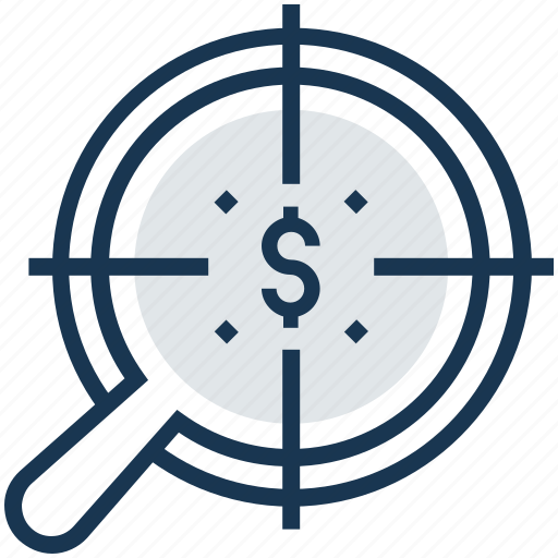 Banking, dollar, financial, fund hunting, magnifier icon - Download on Iconfinder