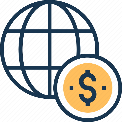 Business, dollar, financial, globe, international icon - Download on Iconfinder