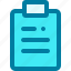 checklist, clipboard, document, evaluate, report 