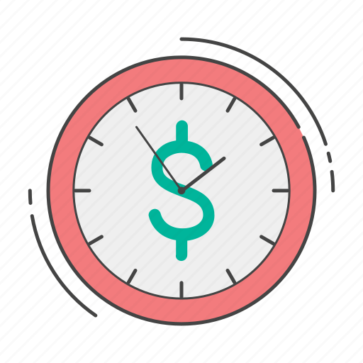 Clock, dollar, hourly, investment, management, money, rate icon - Download on Iconfinder