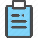 checklist, clipboard, document, evaluate, report