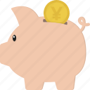 budget, money, piggy bank, piggybank, savings, yen